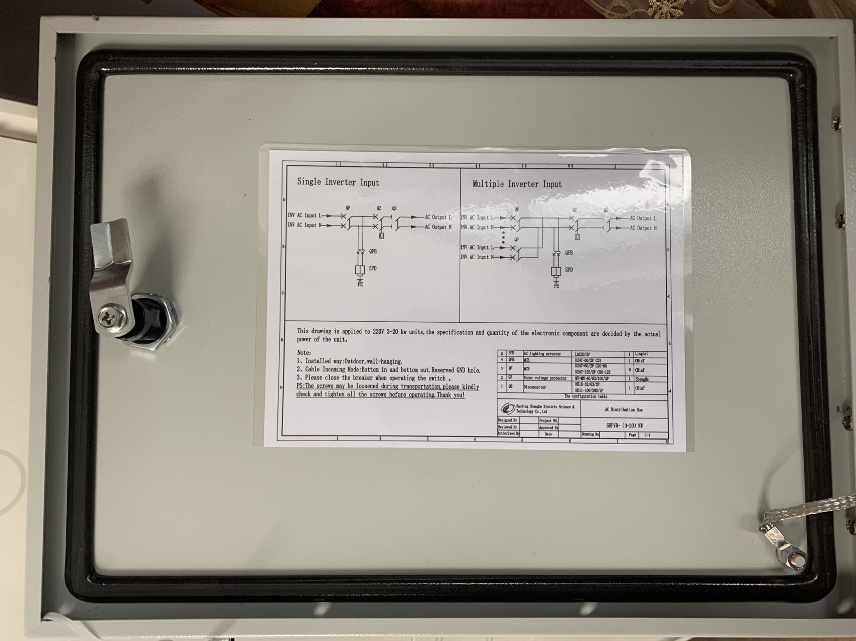 1KW 2KW 3KW 5KW 10KW PV 태양 결합기 상자 2 문자열 DC1000V DC500V 방수 DC 회로 차단기 상자